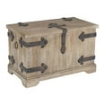 thumbnail image 4 of Household Essentials 2 Piece Decorative Trunks, Victorian Set, Small and Large, Chinese Fir Wood, Aged-Wood Finish with Metal Accents, Fully Opening Lid, Stout Design, Ring Handles, 4 of 6