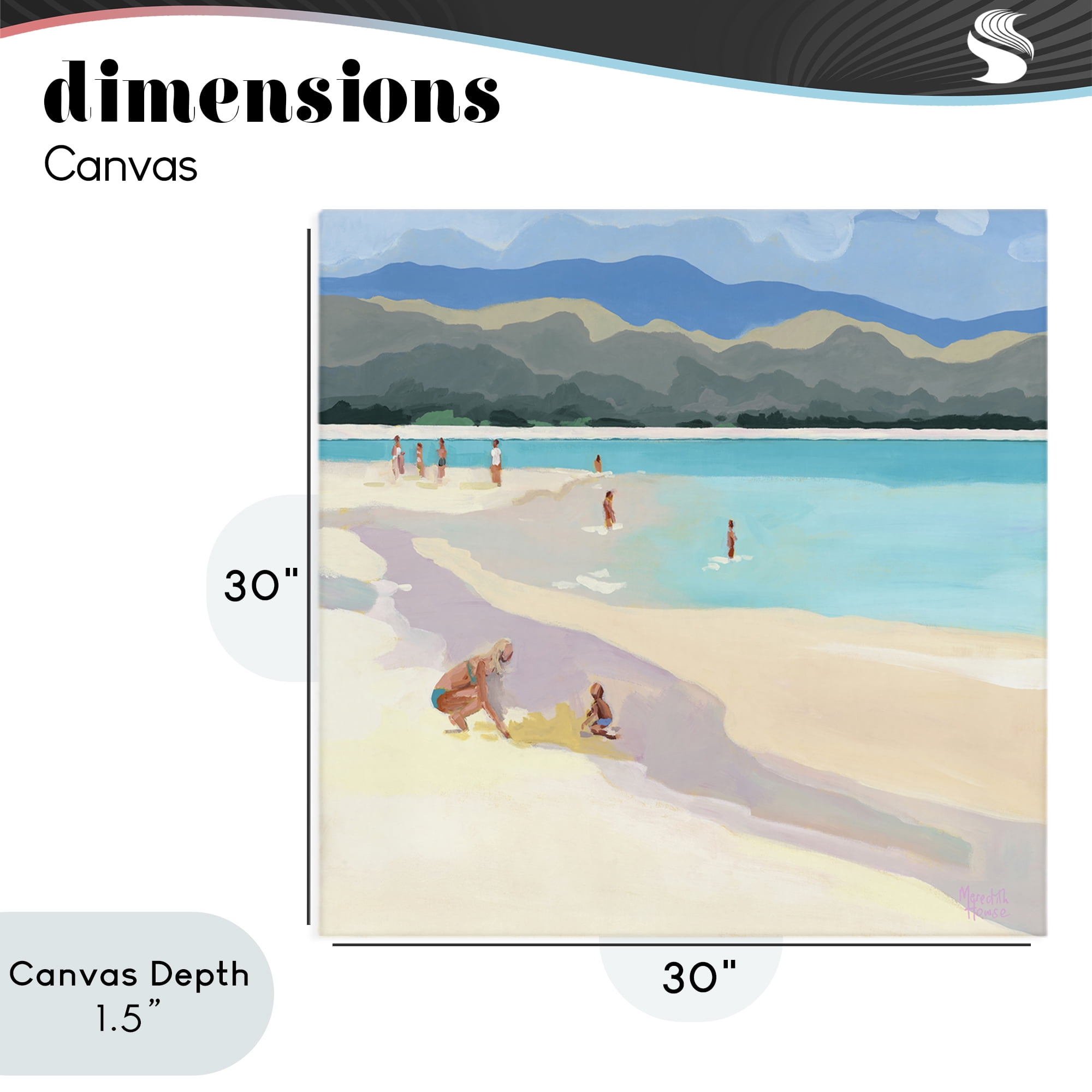 Stupell Industries Mother & Child Beach Scene Canvas Wall Art, design by Meredith Howse