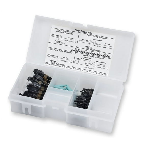 Corning 95-050-99-X-Z Unicam LC OM3/OM4 Multimode 50um Fiber Optic Connector, Organizer Pack of 25