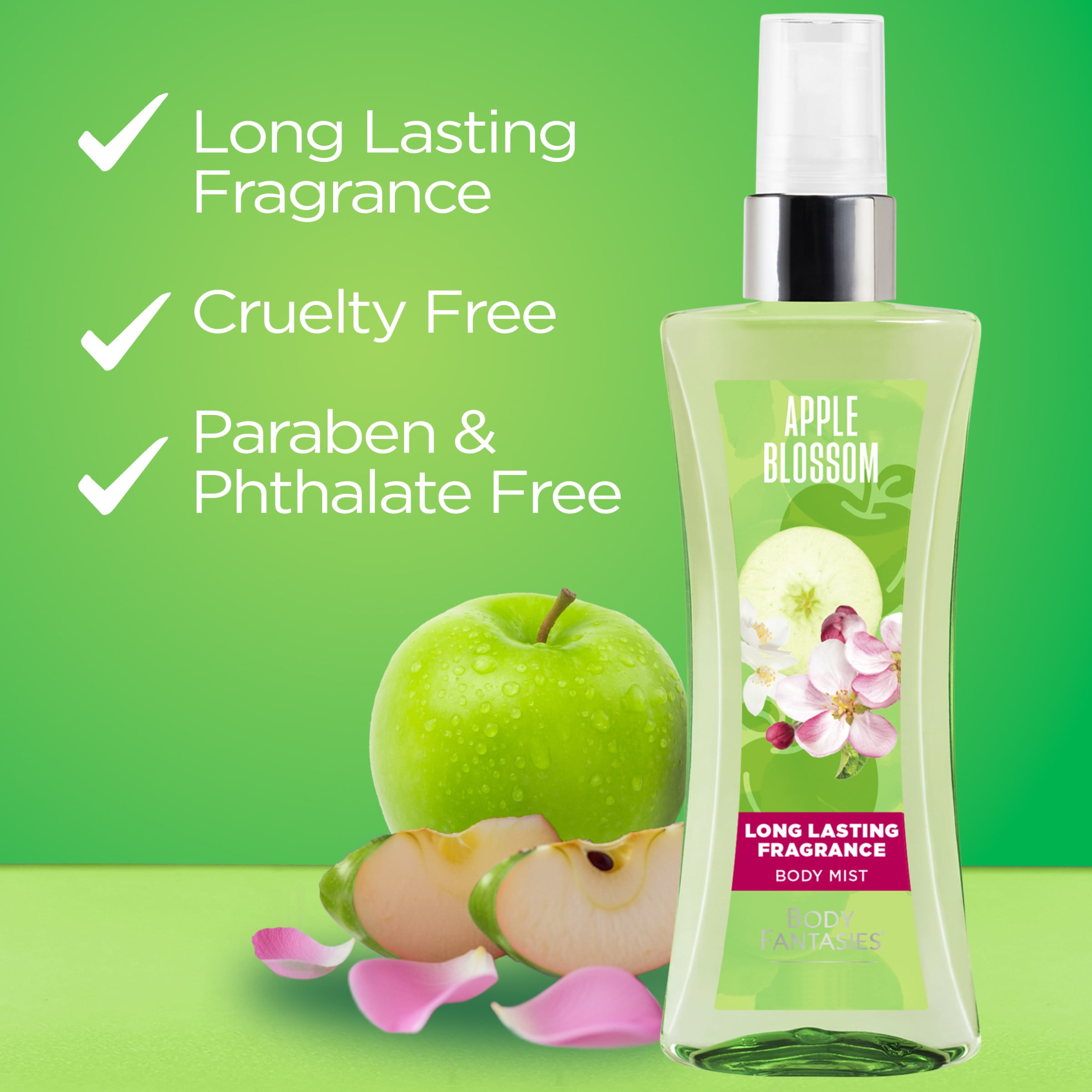 Body Fantasies Apple Blossom Body Spray for Women, 3.2 fl oz