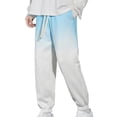 thumbnail image 4 of StSilkitty Men's Sweatpants Gradient Color Elastic Waist Drawstring Joggers Pant with Pockets Lightweight Tapered Trousers, 4 of 5