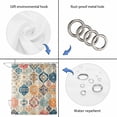 thumbnail image 5 of Boho Morocco Waterproof Fabric Shower Curtain,Retro Farmhouse Ethnic Neutral Aesthetic Waterproof Fabric Shower Curtain for Bathroom Curtains Bathtubs Shower Curtains with 12 Hooks Small 36x78in, 5 of 8