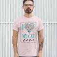 thumbnail image 3 of Tee Hunt I Love My Cat T-Shirt Purr & Meow Active Furry Playful Companion Men's Tee, Light Pink, 4X-Large, 3 of 5