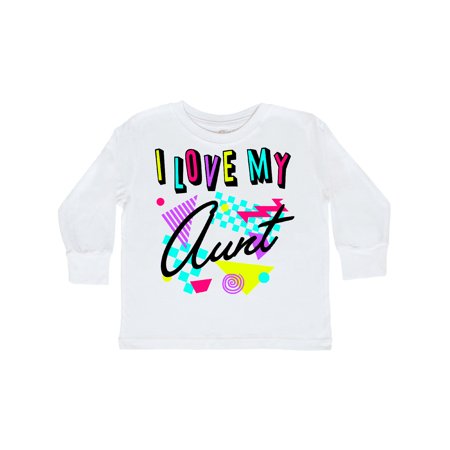 

Inktastic I Love my Aunt- 80s retro style Gift Toddler Boy or Toddler Girl Long Sleeve T-Shirt