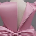 thumbnail image 4 of Girls Mini Gown Sequin Embroidery Flower Ruffle Sleeve Cinched A-Line Tutu Princess Dress Kids Elegant Fluffy Mesh Layered Dresses Pink 11-12 Years, 4 of 7