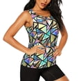 thumbnail image 2 of Lsque Colored Glass Printed Workout Tank Tops for Women, Athletic Sports Tank Tops, Compression Sleeveless Dry Fit Shirts,Sleeveless Yoga Shirt-Large, 2 of 9