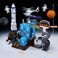 thumbnail image 7 of WeFone Space Shuttle Toy Set with 3 Cars, Helicopter ＆ Rocket, Build and Explore, Best Gifts for Kids 4-10, 7 of 7