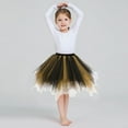 thumbnail image 2 of Tutus for Girls Layered Black Tutu Elastic Waist Ballet Dance Tutu Dress Summer Princess Party Dress 6-10 Years, 2 of 4