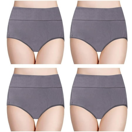 

〖Roliyen〗Briefs For Women Waisted Cotton Soft Coverage Underwear Stretch High Full Women S Briefs Panties