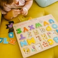 thumbnail image 6 of Melissa & Doug Wooden Alphabet Sound Puzzle - Wooden Puzzle With Sound Effects (26 pcs), 6 of 10
