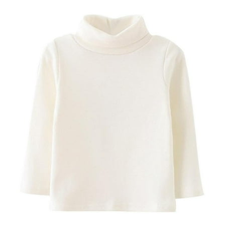 

Bullpiano Kids Baby Girls Basic Solid Color Turtleneck T-Shirt Tops Long Sleeve Clothes Baby Kid Pullover Sweater
