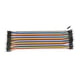 thumbnail image 1 of Kit de cables de puente para placa de pruebas, cables de cinta, varios tamaños, 4", 8" y 12" 40 piezas F a F 20cm, 1 of 9