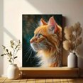 thumbnail image 6 of Ginger Cat Canvas Print, Cat Portrait Wall Art for Living Room Bedroom Office Cafe Hotel Home Decor, 6 of 8