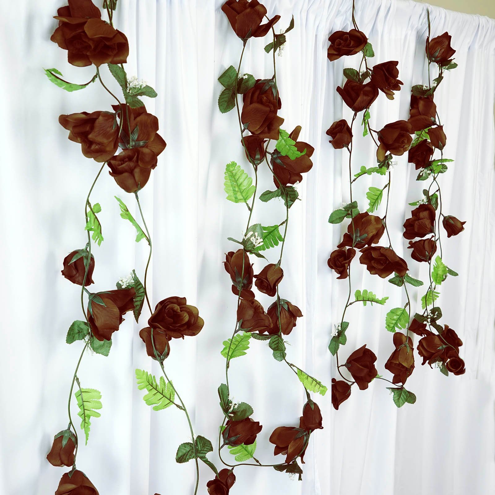 Efavormart 24 ft Large Artificial Rose Garlands for DIY Wedding