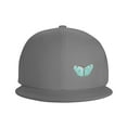 thumbnail image 3 of DouZhe Flat Brim Cap Snapback Hat, Vintage Butterfly Animal Insect Prints Adjustable Gray Adult Baseball Cap, 3 of 6