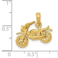 thumbnail image 2 of Beautiful 14k 3-D Moveable Motorcycle Pendant, 2 of 2
