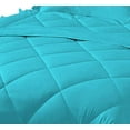 thumbnail image 7 of DNG Creations 5 Piece Ruffle Diamond Comforter All Season 550 GSM Oversized Queen Size - 800 Threads Count, 100% Egyptian Cotton Solid Turquoise Blue Colour, 7 of 7