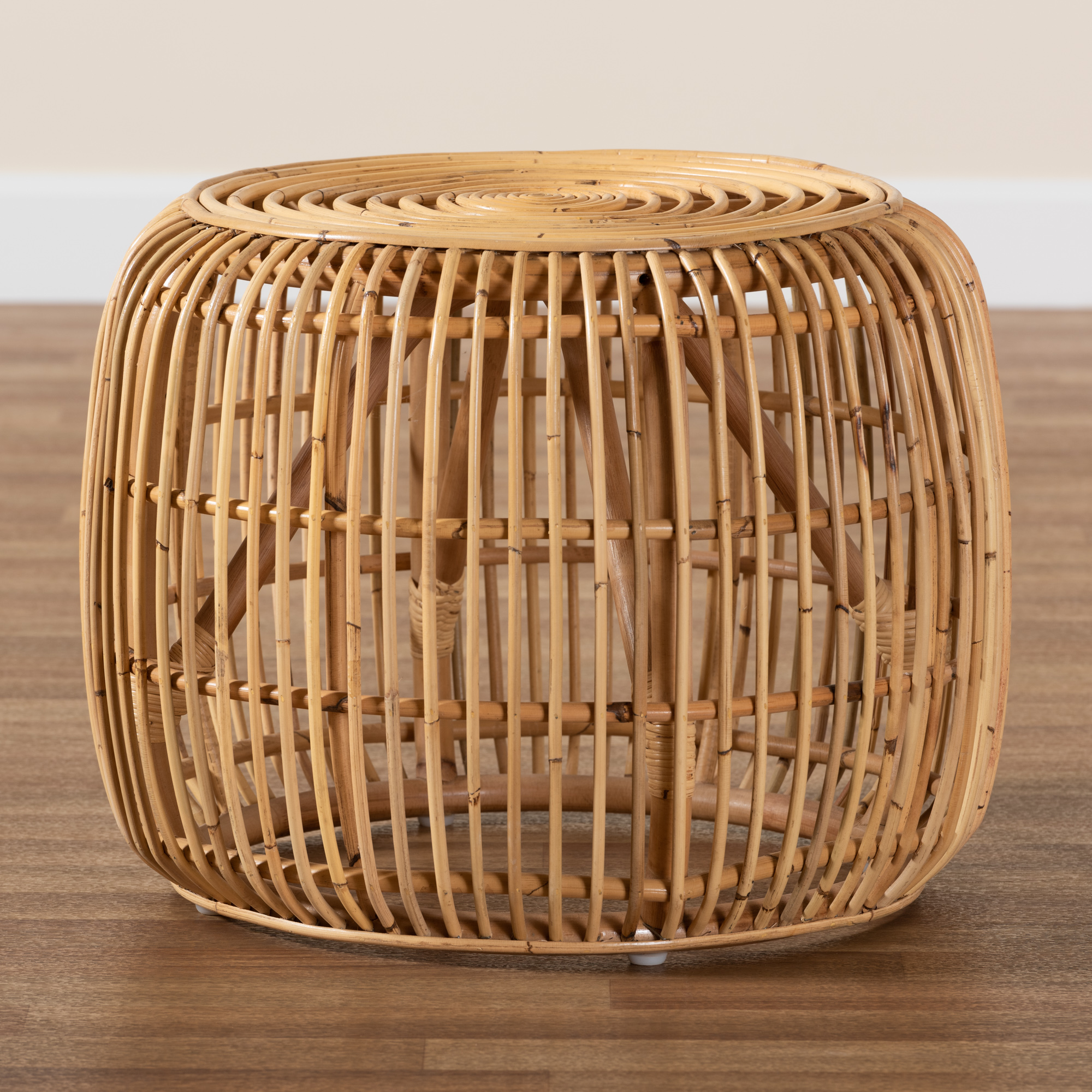 bali & pari Maverick Rattan End Table, Brown