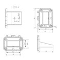 thumbnail image 3 of Thinsony High Current Connector Panel Bracket With Cover For Plug Flush Mounting Bracket Yachts 175A, 3 of 6