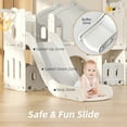thumbnail image 4 of YUFU 9 in 1 Toddler Slide, Kid Slide for Toddlers Age 1-3 with Ring Toss, Basketball Hoop, and Telescope, Indoor Outdoor Slide Toddler Playset Toddler Playground, 4 of 8