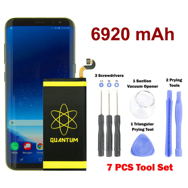 Counting insects Billion Towing Quantum 6920mAh Extended Slim Battery for Samsung Galaxy S8 Plus with 7 pc  Tool Kit - Walmart.com
