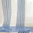 thumbnail image 6 of DriftAway Farmhouse Vertical Striped Linen Blend Textured Light Filtering Semi Sheer Curtains for Living Room Bedroom 84 Inches Long Drapes 2 Panels Broad Striped Jean Navy, 6 of 7