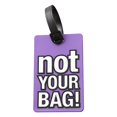 thumbnail image 1 of Dvruxg Fashionable PVC Luggage Tag, Personalized Bag Identifier, English Letters Backpack Hang Tag, Multifunctional Soft Rubber Bag Tag, 1 of 2