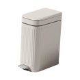 thumbnail image 1 of Cubo basura, contenedor basura, cubo basura para baño, basura con pedal para garaje, entrada, lavadero, hogar. Blanco, 1 of 8