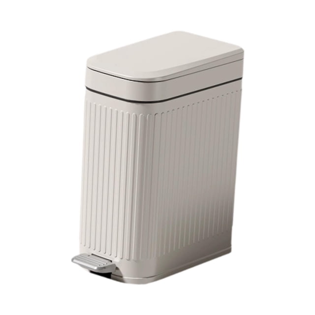 Cubo basura, contenedor basura, cubo basura para baño, basura con pedal para garaje, entrada, lavadero, hogar. Blanco