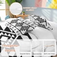 thumbnail image 3 of White Black Boho Bedding 3 Piece Duvet Cover Set California King, Southwest Ethnic Abstract Geometric Soft Microfiber Comforter Cover with Zipper Closure & Pillowcases, FadeResistant Quilt Cover, 3 of 9