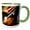 Green/White, variant on 3drose, Creative Colors- Colored Pencils- Artistic Photography, 11oz Two-tone Green Mug