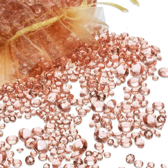 6000 Pcs Acrylic Diamonds Clear Table Scatter Crystals for Vase Filler Christmas Wedding Birthday Party Table Decor,A