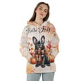 thumbnail image 4 of Hello Fall French Bulldog Scarf Welcome Autumn with Leaves Pumpkins All Over Print 3D Hoodie Unisex Merch Hoodies Dog Lover Gifts - 00011, 4 of 6