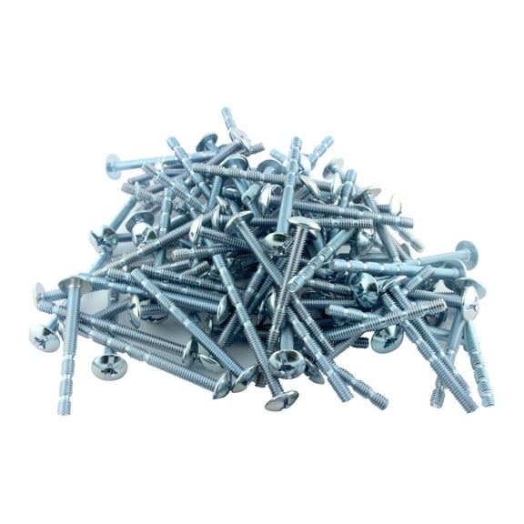 Rok Hardware 100 Pack #8-32 x 2" Machine Break-Away Metal Screw Truss Head Phillips
