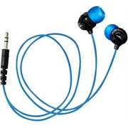 H2O Audio Surge S+ Waterproof Sport Short Cord Headphones - Model S+ - In-Ear, Sweatproof, IPX8 Rated, Size Adjustable, Blue