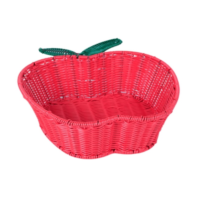 Cesta de frutas tejida Strade Fareast Limited Cesta de ratán de imitación ligera y portátil 31 cm x 10 cm