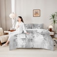 thumbnail image 5 of Homewish Gray Tie Dye 7-Piece Twin Bedding,Retro Geometric Artwork Bedding Comforter Set,Reversible, 5 of 8