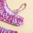 thumbnail image 6 of GYRATEDREAM Infant Baby Girls Two Piece Swimsuits Print Bikini One Shoulder Ruffle Tankini Bathing Suit, 6 of 8