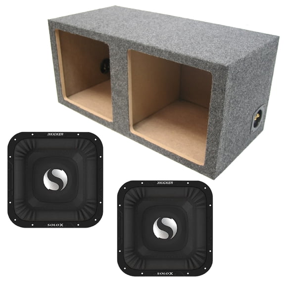 American Sound Connection Kicker fits Universal Square 49L7X151 Dual 15" Subwoofer 4000W Loaded Sealed Sub Box Car Audio 1 Ohm