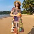 thumbnail image 3 of Lsque Bluey Print Women's Casual Dress T-Shirt Summer Short Sleeve Scoop Neck Swing Dresses, 3 of 7
