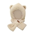 thumbnail image 1 of Rongfmy Winter Hat Scarf Set Funny Ear Protection Cap Shawl Wraps Hooded Hat for Cosplay Beige, 1 of 9