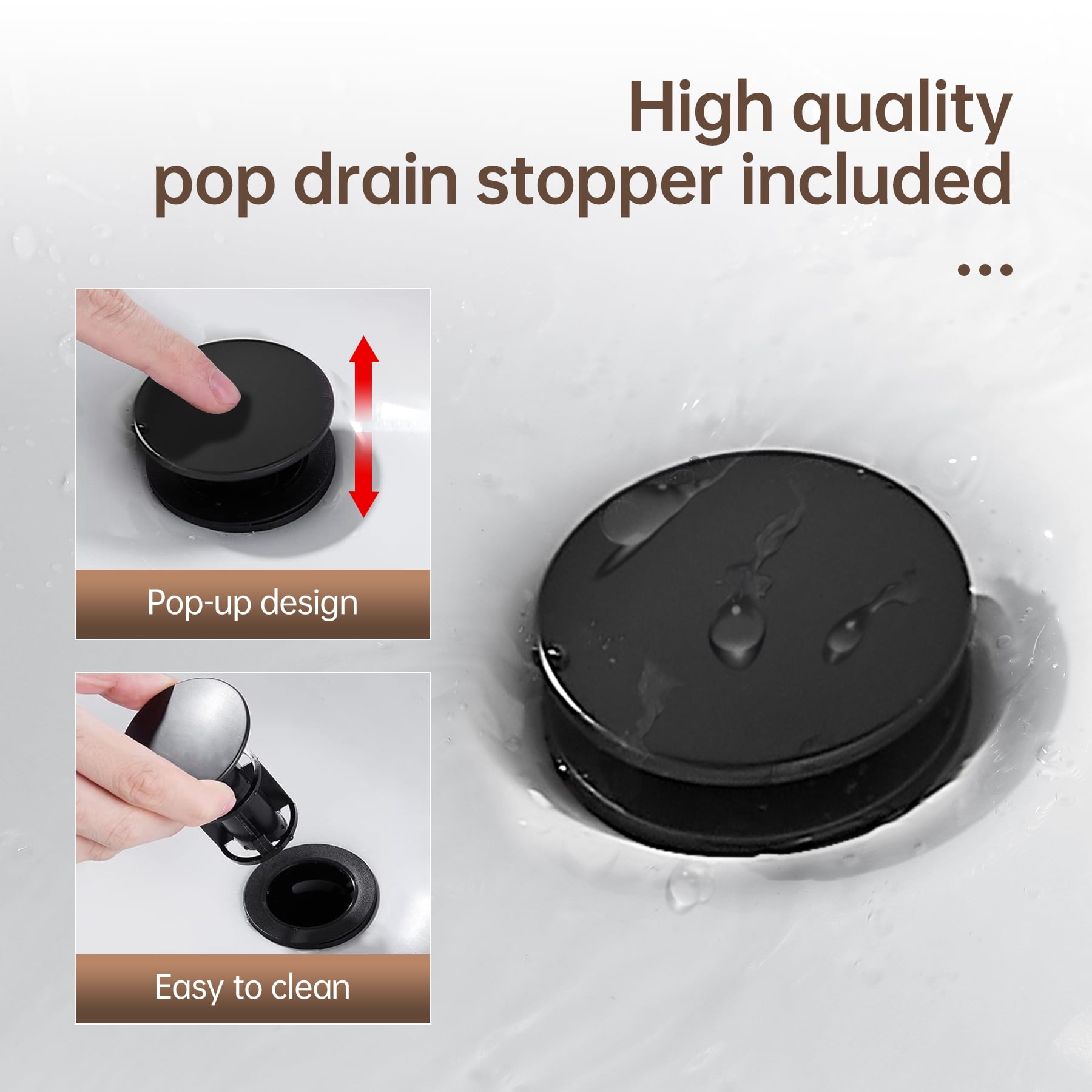 Kede Waterfall Faucet Bathroom Faucet Single Handle One Hole Oil Rubbed Bronze Finish Large Spout Lavatory Faucets (ORB2)