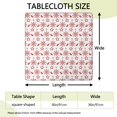 thumbnail image 2 of Red Christmas Snowflake Pattern Square Fitted Tablecloth with Elastic Edge,Square Table Cover,Washable Elastic Table Cover for Home Kitchen Party Decor 36"x36", 2 of 6