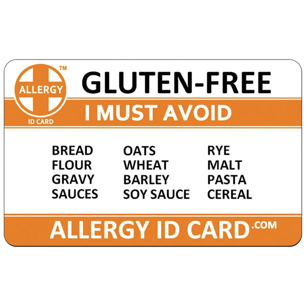 Allergy ID Card GlutenFree