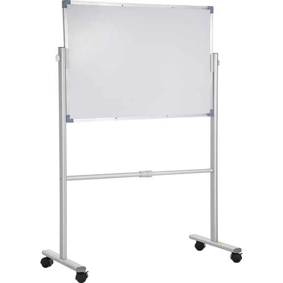 Mobile Magnetic Whiteboard 36x24In, Double Sided Adjustable, for Office School