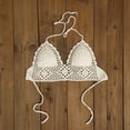 thumbnail image 5 of Huowey Women Swimwear Crochet Camisole Backless Camisole Knitted Bra Tops Summer Beachwear Resort Swim Wear Honeymoon Cruise Trendy Wear, 5 of 5