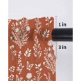 thumbnail image 6 of Tan Brown Botanical Tier Curtains 24 Inch Length,Sheer Curtains for Bedroom Living Room Window Spring Summer Chic Wildflowers Rod Pocket Drapes Kitchen Curtains Small Half Window 27.5"x24" 2 Panels, 6 of 7
