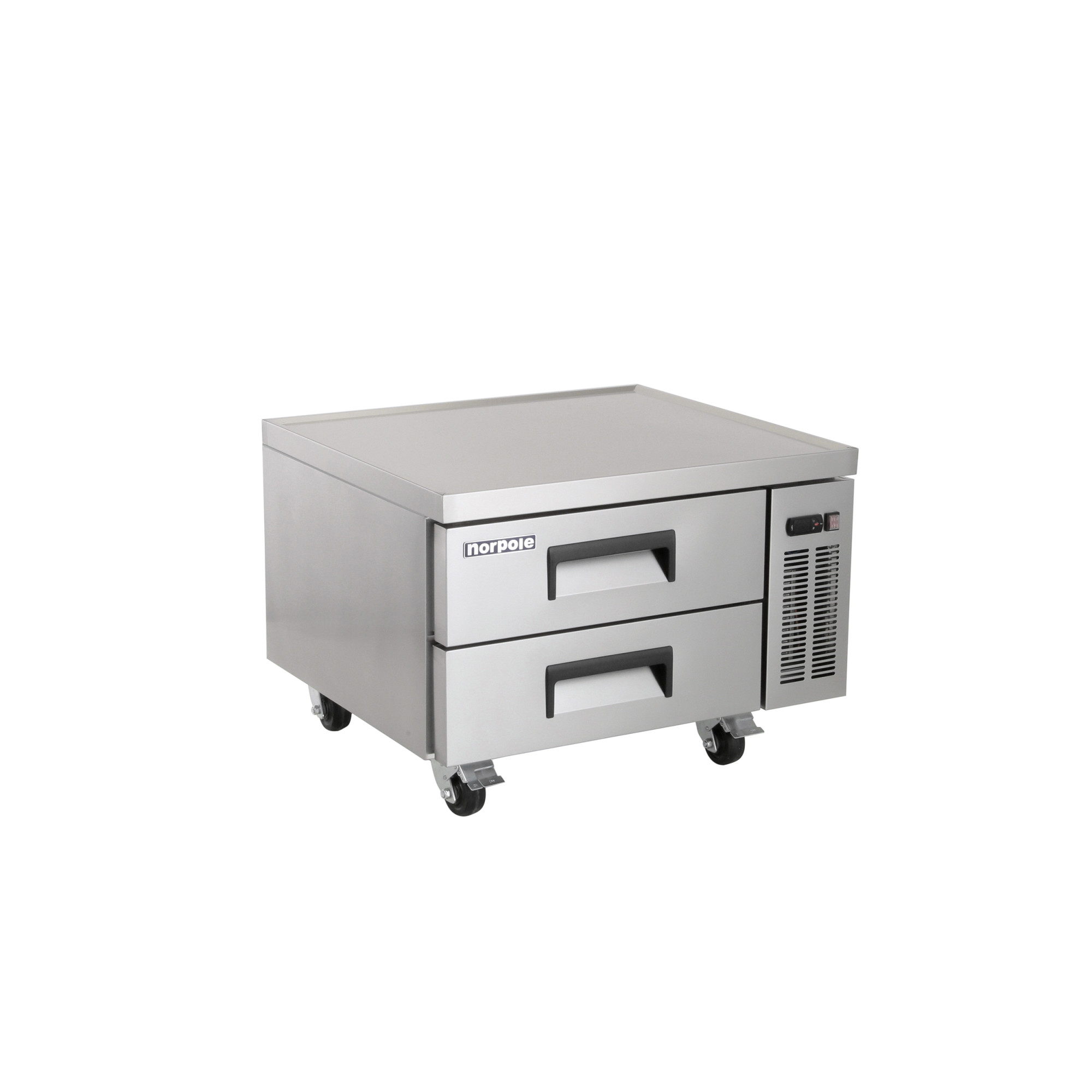 Norpole 36 in. W 6.5 cu. ft. Chef Base Commercial Specialty Refrigerator in Stainless Steel in Stainless Steel
