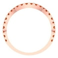thumbnail image 5 of 0.36 ctw Wedding Band for Women - 18K Rose Gold Simulated Ruby Stackable Eternity Ring, 5 of 6