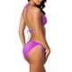 thumbnail image 5 of ¡Rebajas! Conjuntos de bikini Prolriy para mujer, bikini de dos piezas con cordones en color liso, trajes de baño para mujer, morado, talla L, 5 of 8